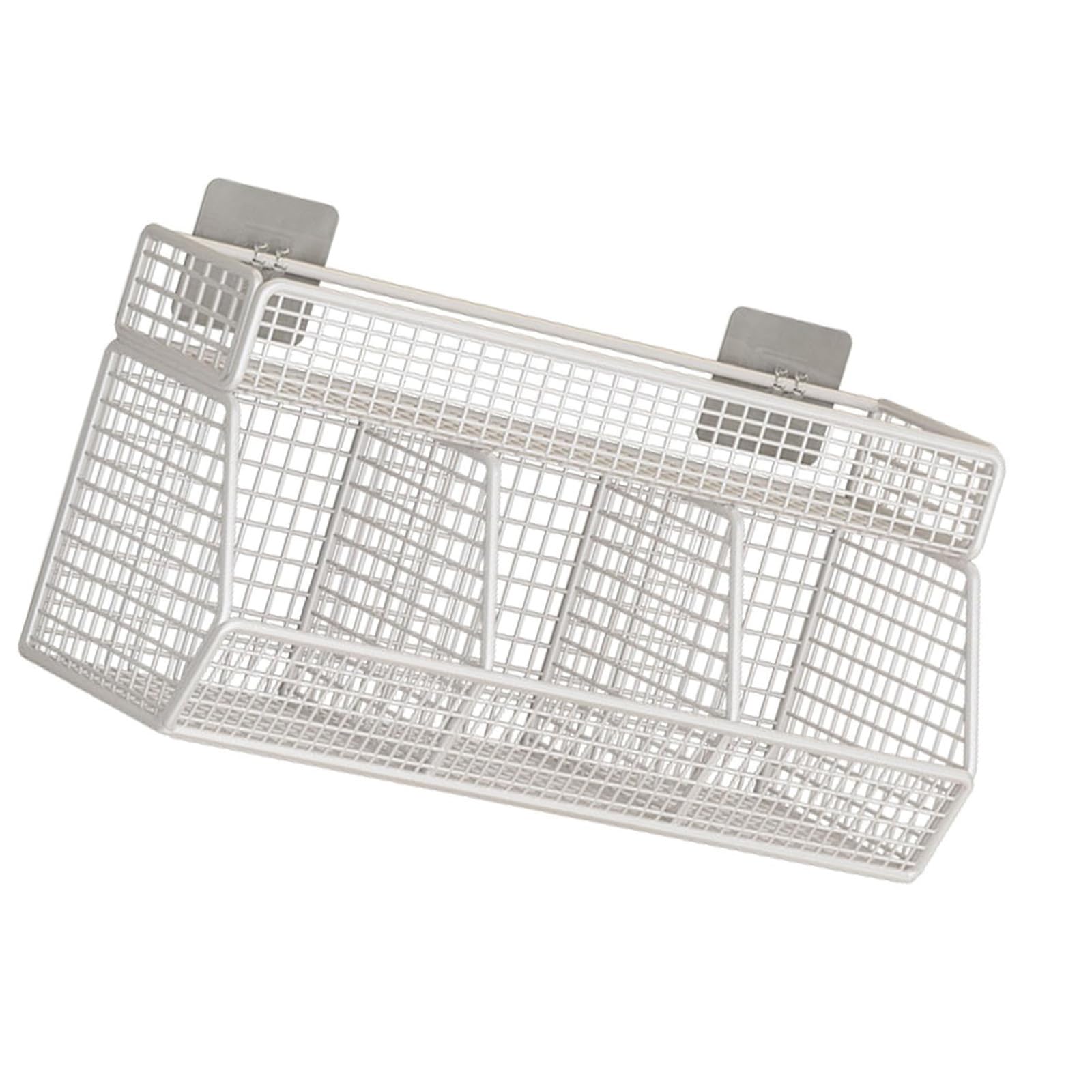 Msioytog Multipurpose 3 Grids Hanging Kitchen Basket Wall Mounted Metal Wire Organizers for Living Room and Closet Storage Wall Mounted Organizers