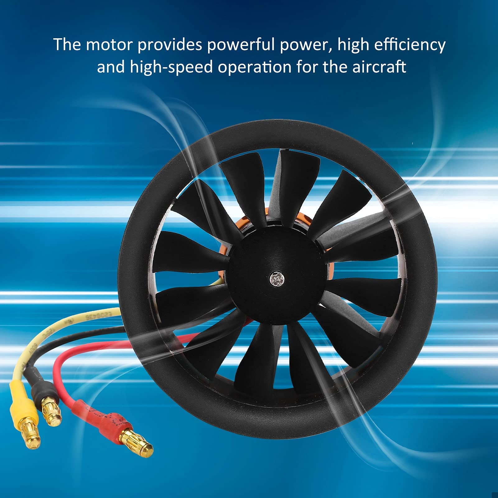 Ventola Intubata, 50mm EDF 12 Pale, Motore Brushless QF2611-5000KV, 3-4S, Alta Efficienza, Basso Rumore, Lunga Durata, per Modelli Aereo RC, Drone, e Volo a Motore, per Amatori e Piloti RC
