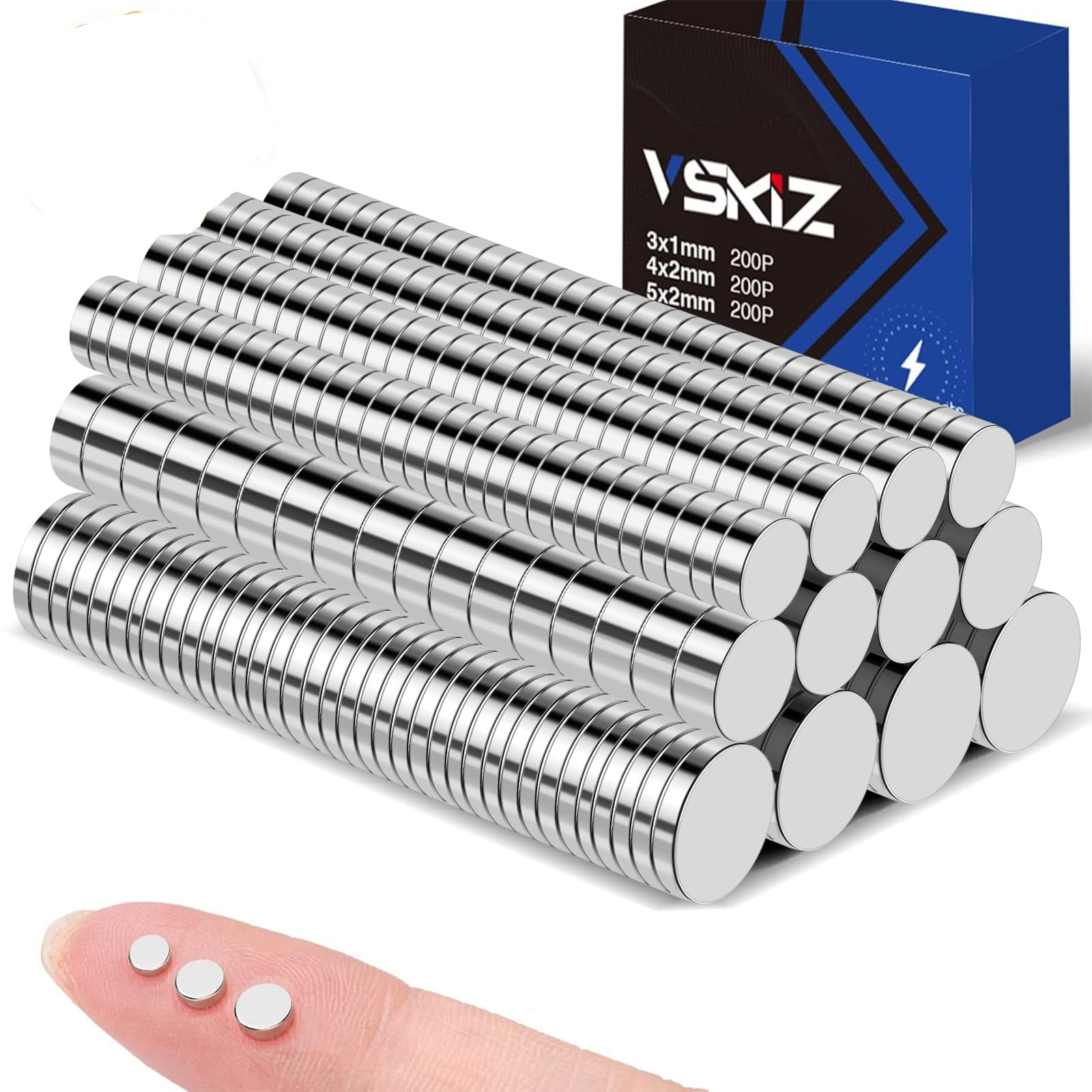 Fridge Magnets, 3 Different Size Rare Earth 600Pcs Small Circle Magnets for Refrigerator, Multi-Use Neodymium Office Crafts, DIY, Kitchen, Whiteboard, Home, Dry Erase Board, 3x1/4x2/5x2 600p