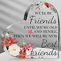 Vista 11 de Spiareal Regalos de amigos para mujeres, amistad, mejor amiga, Día de Galentine, placa de regalo de cumpleaños para hermana de flores, regalo