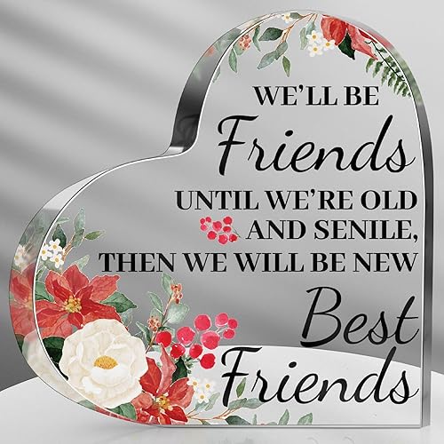 Vista 10 de Spiareal Regalos de amigos para mujeres, amistad, mejor amiga, Día de Galentine, placa de San Valentín, mejor hermana de flores, regalo