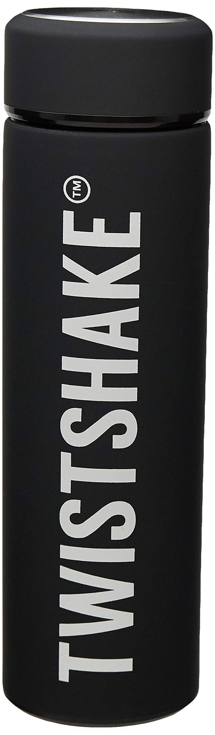 Twistshake Hot or Cold Insulated Flask - 420ml | Stainless Steel Water Bottle with Double Layer Vacuum | Insulation up to 10 Hours | BPA Free Thermos | Black