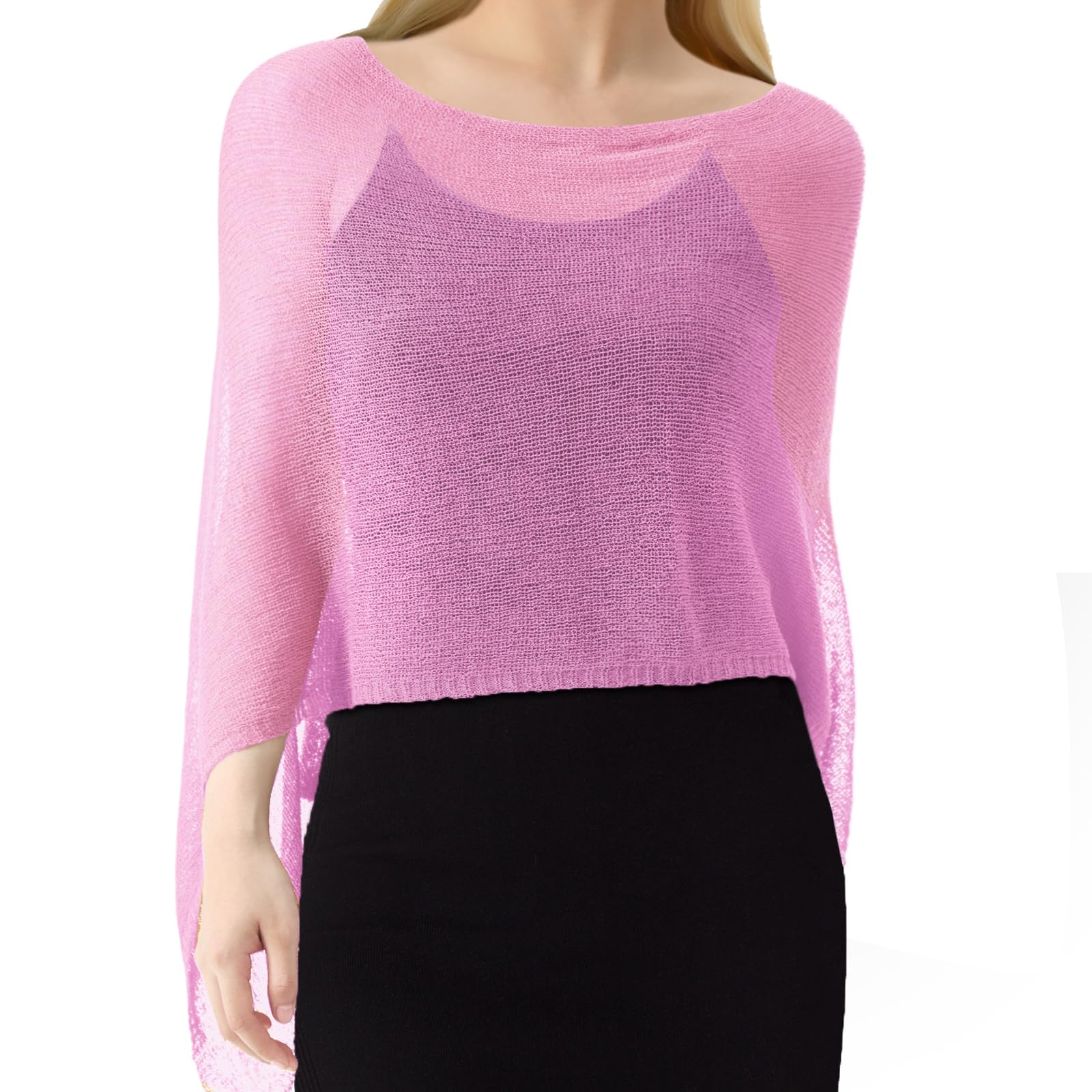Women Sheer Poncho Shrug