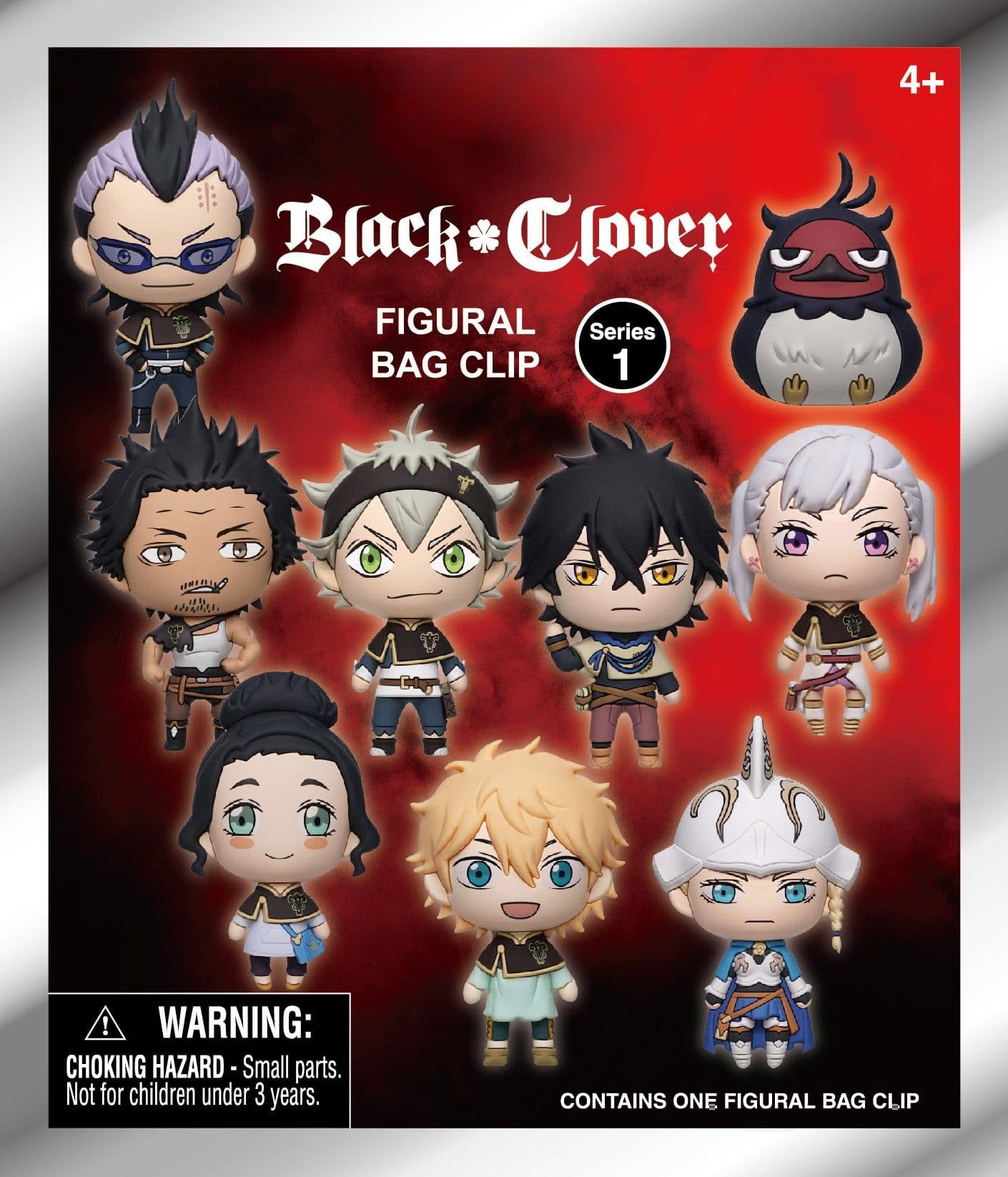 Black Clover Monogram Series 1 3D Foam Figural Bag Clip | 1 Random