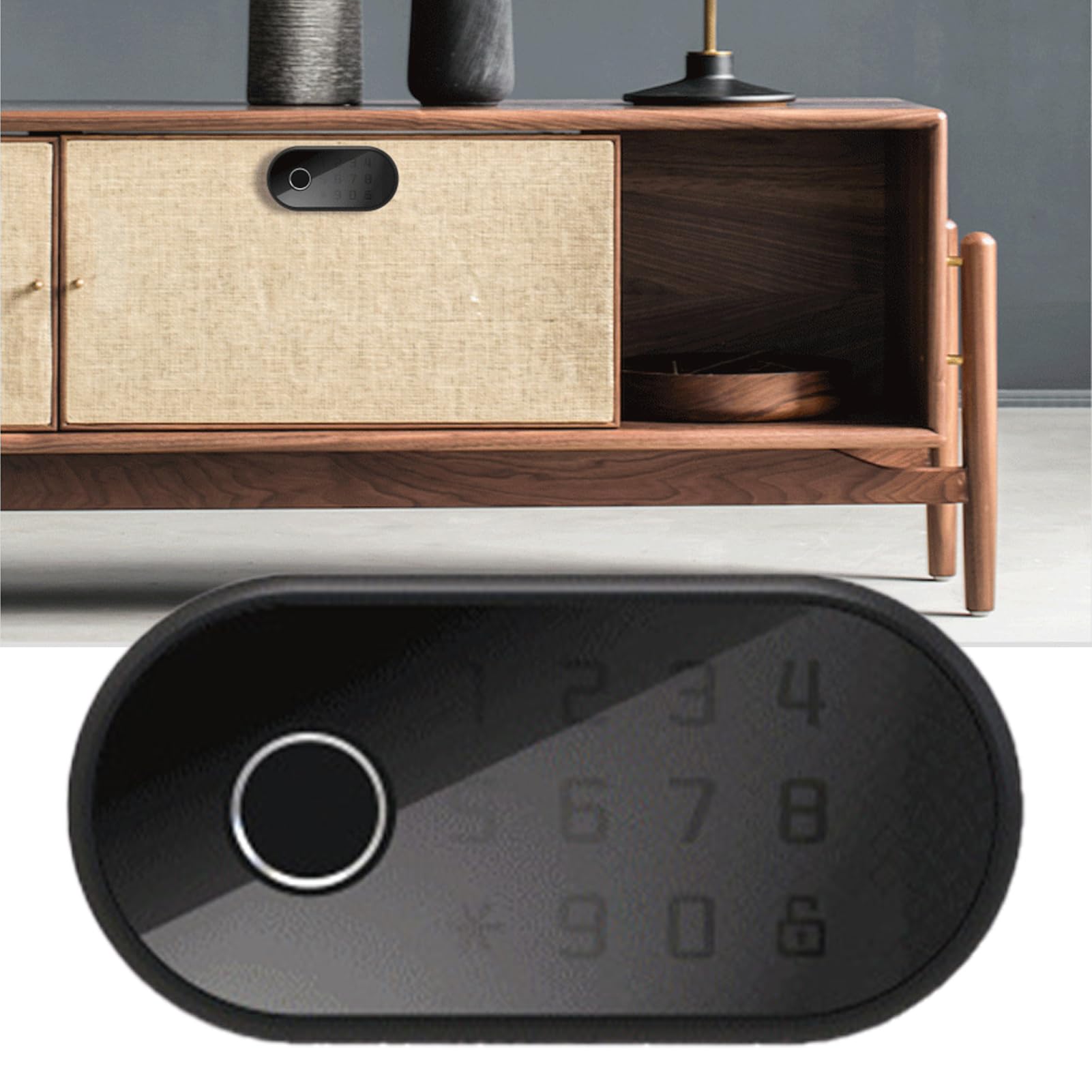 Drawer Fingerprint Password Lock Biometric Electronic Cabinet Access Control Keypad Lock Smart Locks, Touchscreen Keypad