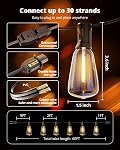 VIPAR Outdoor String Lights 60FT LED Patio Lights Waterproof with 28 Shatterproof ST38 Edison Bulbs Outside Hanging Light Dimmable Connectable for Porch, Deck, Garden, Backyard, Balcony, Decor, 2700K