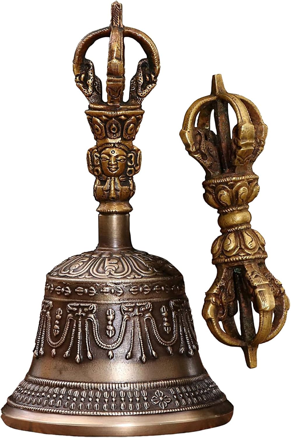 祈りの鐘、ハンドメイド仏教瞑想ベル - ハンドメイド仏教楽器 Dorje