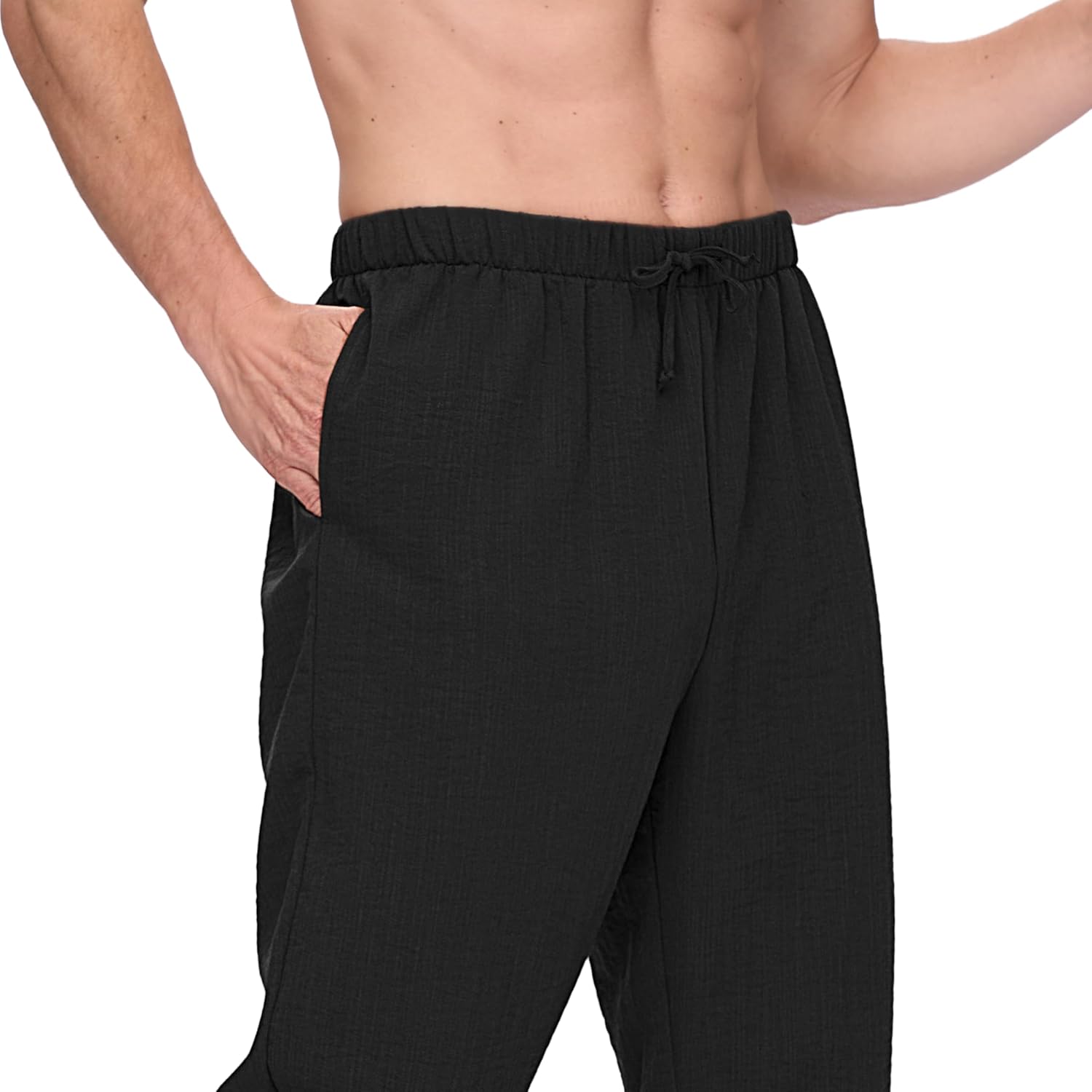 Spooktacular Creations Men Halloween Medieval Renaissance Pants With Pocket, Ankle Banded Pirate Pants, Viking Costume - Image 4