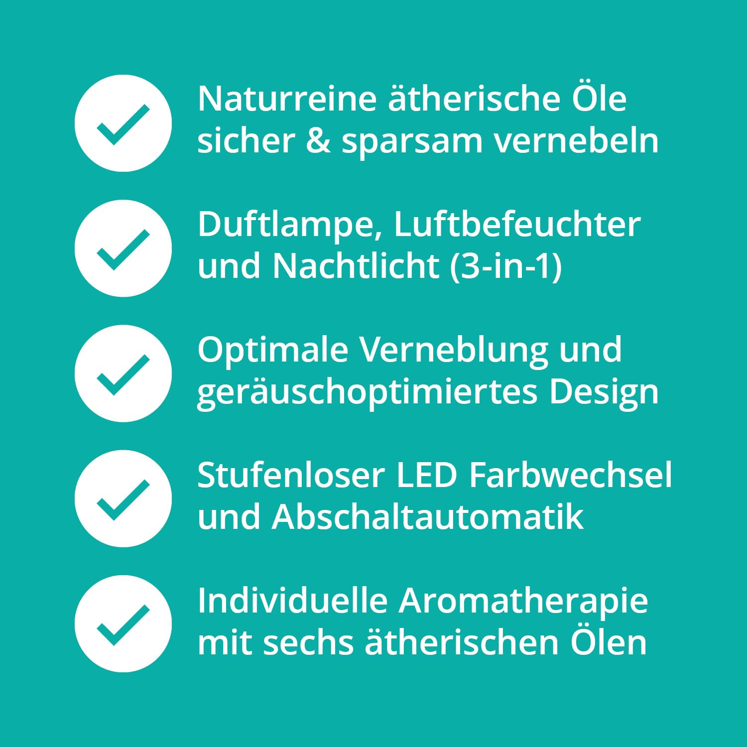 Difusor de aroma de madera con Top 6 Set de aceites esenciales naturales – Difusor de aroma – 300 ml – Tecnología ultrasónica silenciosa – Humidificador – Iluminación LED