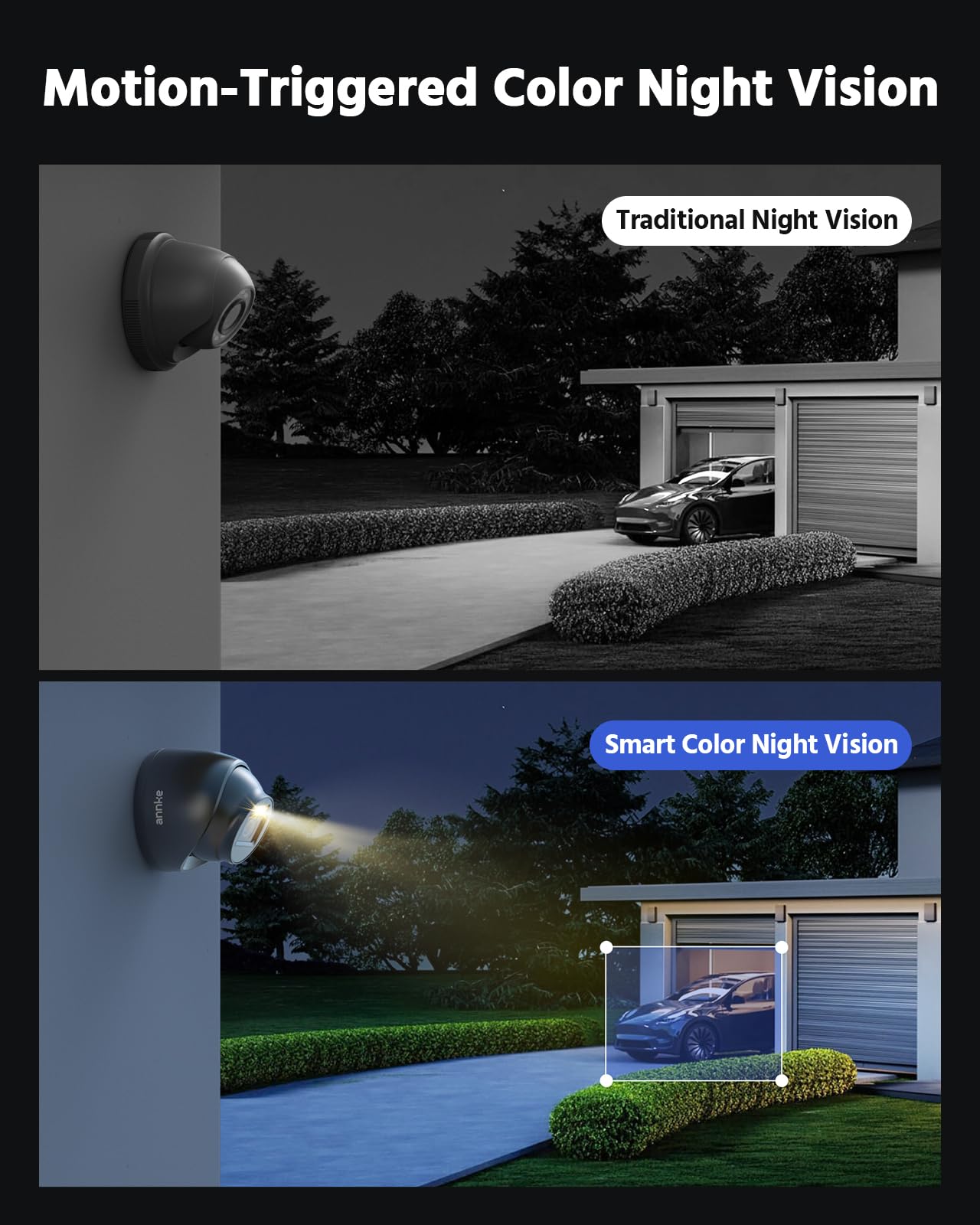 ANNKE System kamer bezpieczeństwa 1080p do użytku na zewnątrz z funkcją rozpoznawania osoby / pojazdu AI, 8-kanałowy DVR 3K Lite z dyskiem twardym 1 TB, 4 x 2 MP kamery CCTV do użytku domowego z