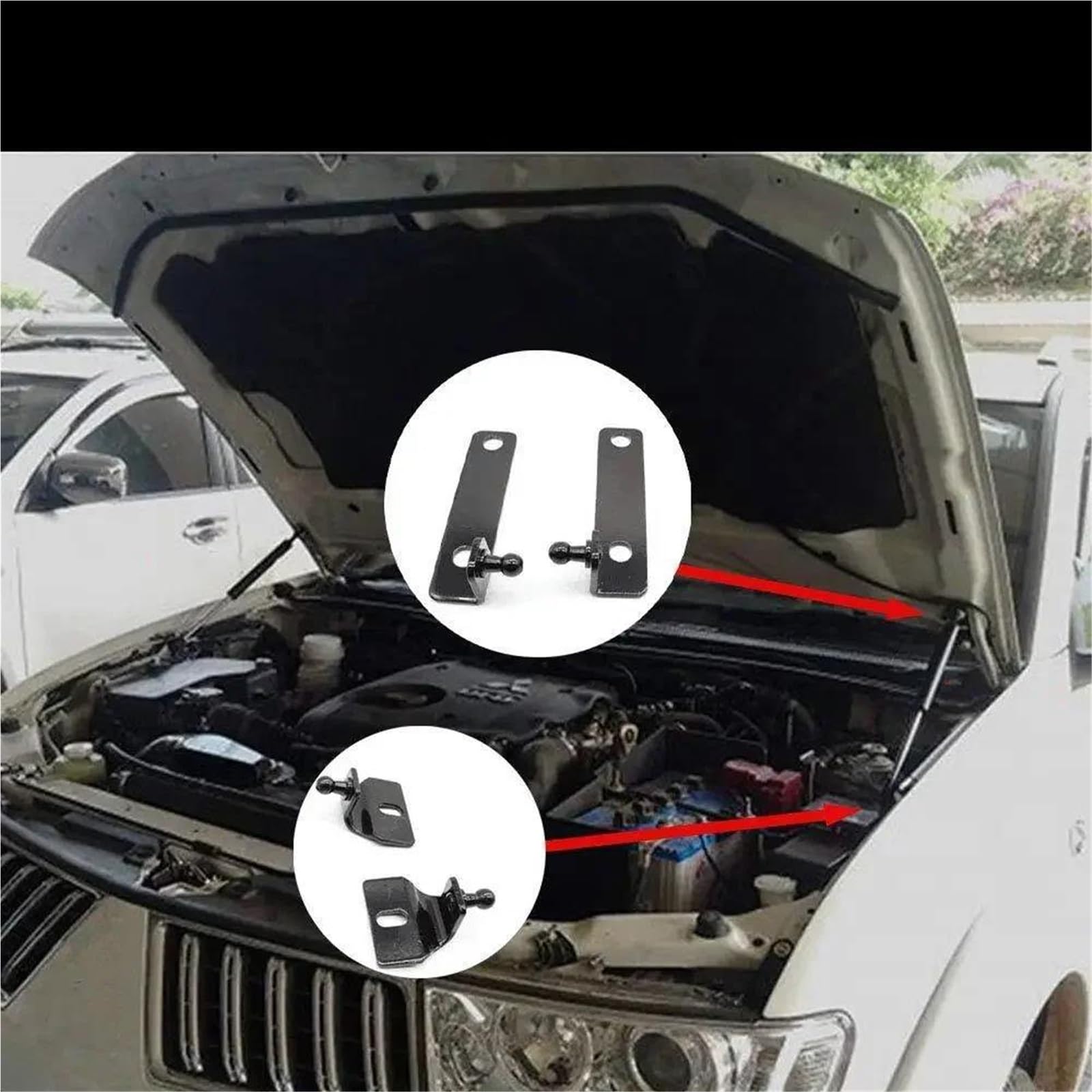 Pistone Molla Gas per Mitsubishi per Triton L200 per Strada Hunter 2005-2014 Auto Anteriore Cappuccio Cofano Ammortizzatore A Gas A Molla Barra Supporto Sollevamento