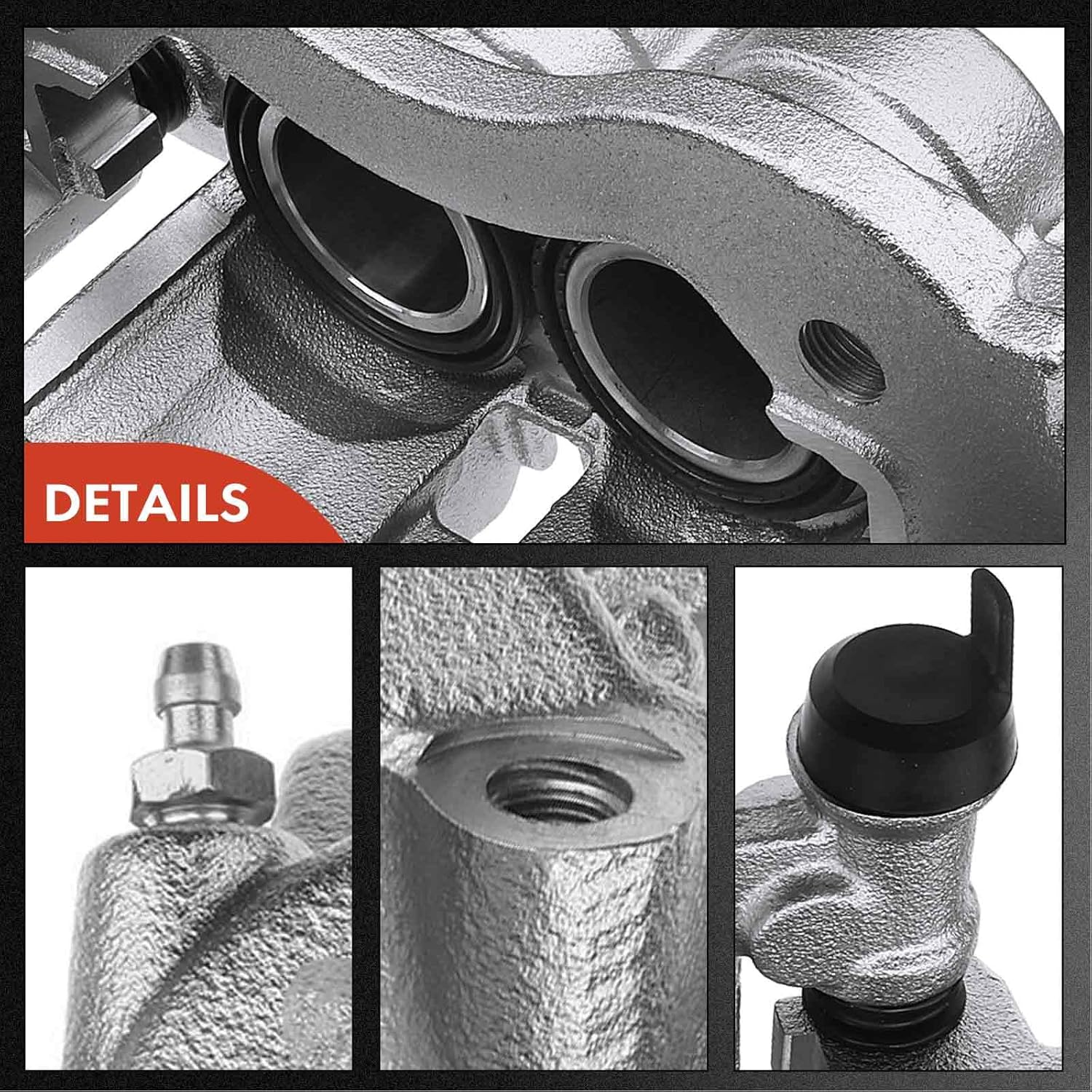 A-Premium Disc Brake Caliper Assembly with Bracket Compatible with Select Ram Models - ProMaster 1500/ ProMaster 2500/ProMaster 3500 2014-2019 - Front Right Passenger Side