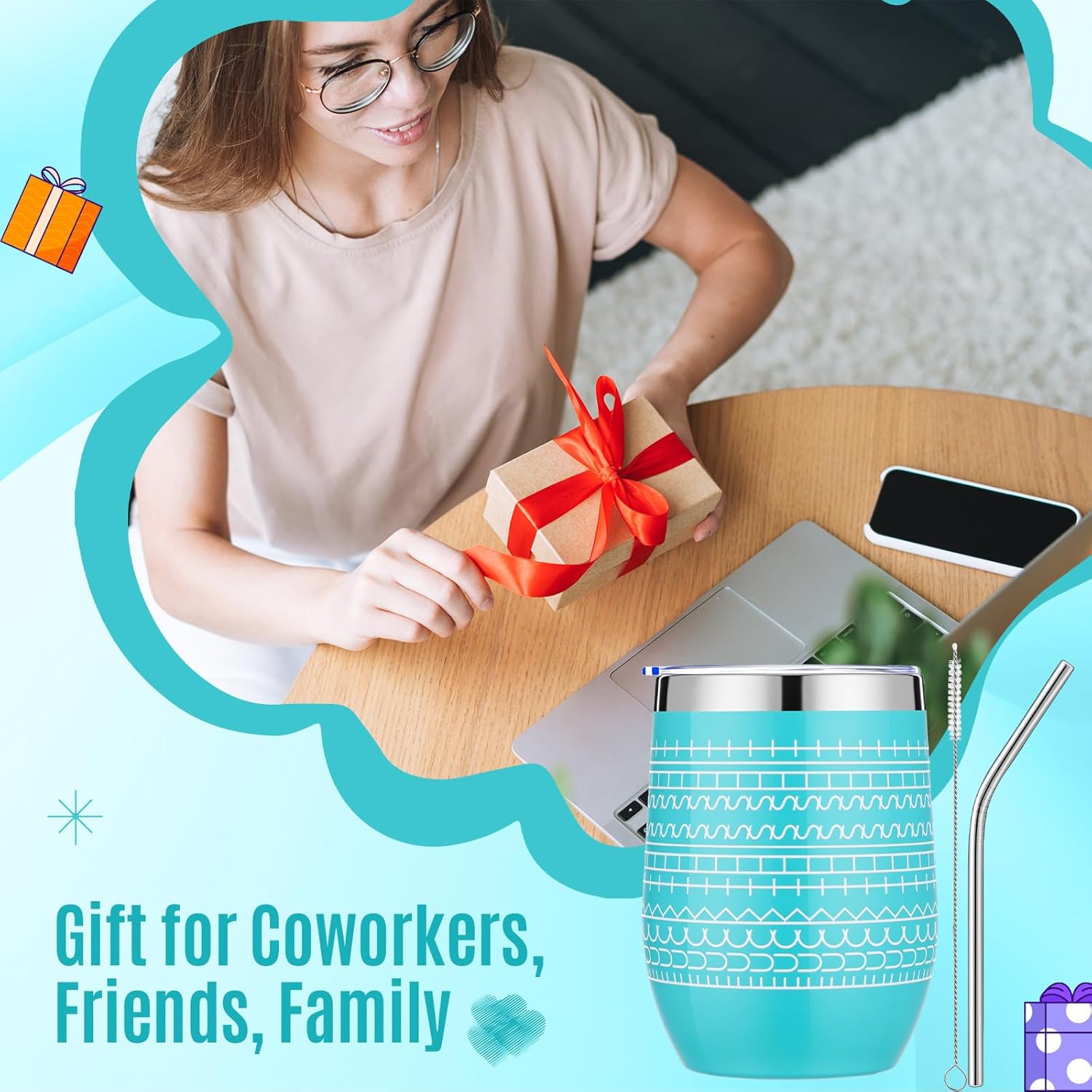 Geiserailie 12 oz Funny Message Coffee Mug Birthday White Elephant Gifts Stainless Steel Mug Insulated Tumblers Wine Cup Gag Gift for Valentines Friends Family Coworkers Christmas(Green,Classic) - Image 5