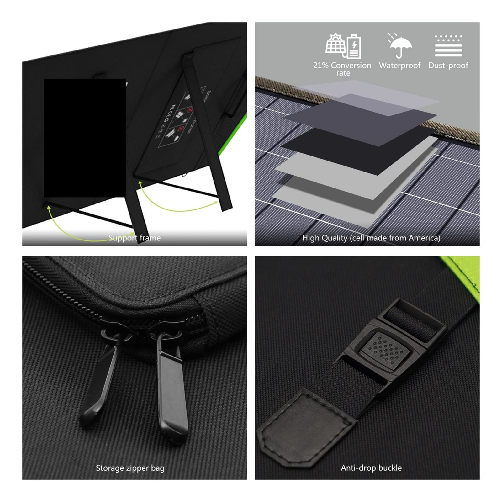 Solarna ładowarka mobilna 18V 120W składany panel słoneczny z wyjściem MC-4, DC i USB do laptopów, elektrowni itp. Do przyczepy kempingowej na akumulator RV i innych zastosowań little surprise