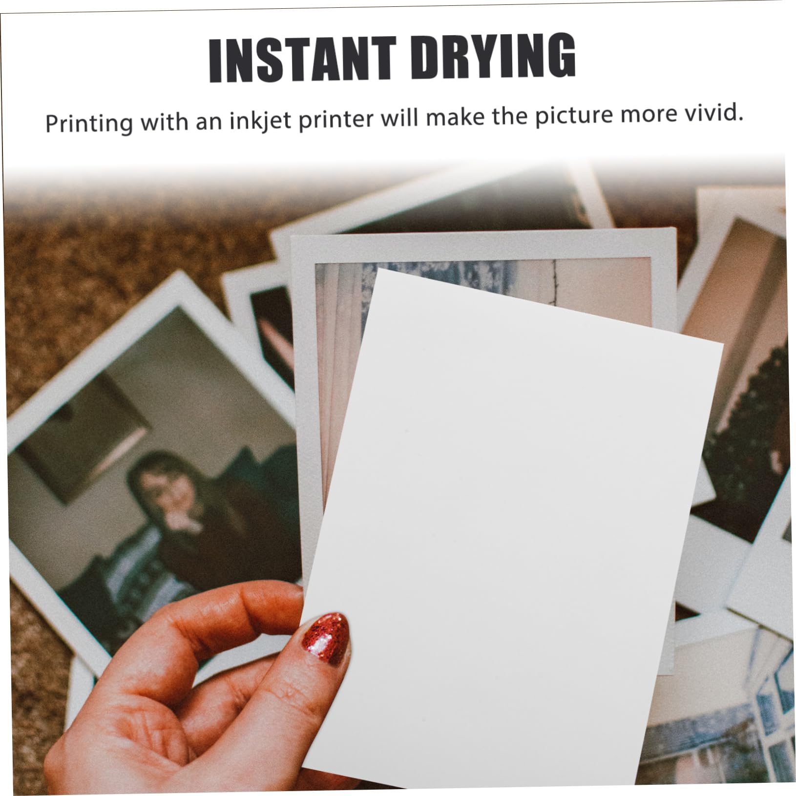 HOMSFOU 5 Sätze Fotopapier Fotodruckerpapier Hochglanzpapier Für Drucker Bilder Kettenradpapier Dickes Papier Glossy Paper Tintendrucker Druckerpapiere Druckpapiere Weiß 100 Blätter * 5