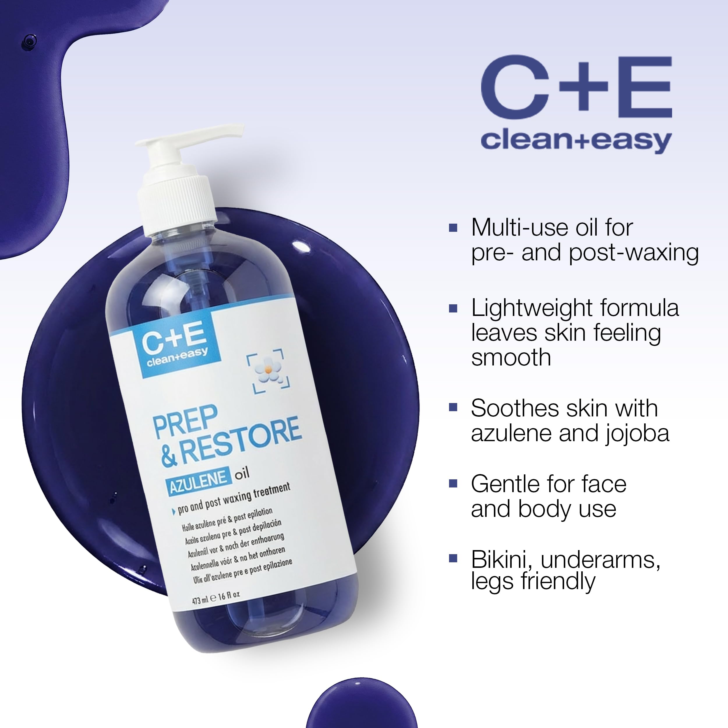 Amazon.com : Clean + Easy Prep & Restore Azulene Oil – Pre & Post