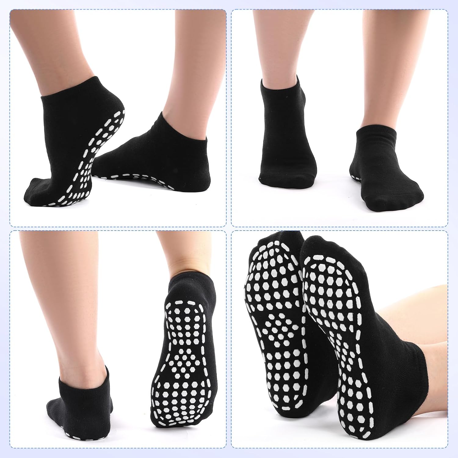 Haysandy 40 Pairs Non Slip Yoga Socks for Women Bulk Pilates with Grips Anti Skid Athletic Grippy Slipper Socks - Image 2