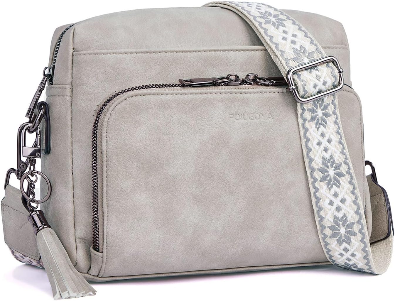 Crossbody Purses for Women Trendy,Vegan Leather Medium Crossbody Bag,Women's Crossbody Travel Purse Built in Wallet