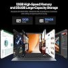 Laptop BiTECOOL de 15.6 FHD, N95 Quad Core, 12GB LPDDR5 y SSD de 256GB, lector de huella | Win 11, Office 2024, WiFi5, BT5.0, teclado completo con teclado numérico, batería de larga duración, pantalla IPS Crystal de 1920x1080, 4 altavoces 5