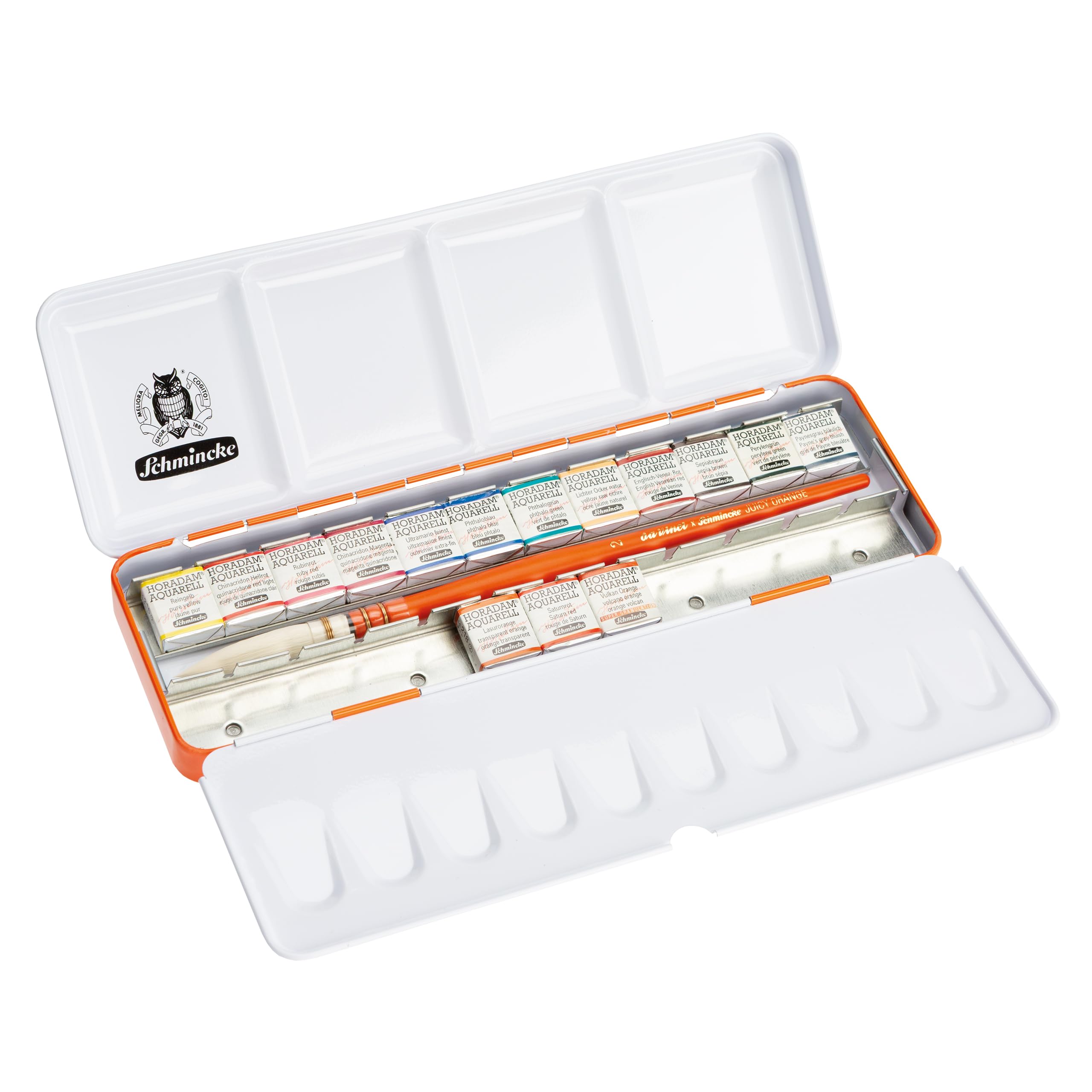 Schmincke Horadam Aquarell 15 x 1/2 Näpfchen Juicy Orange, 74 675 097
