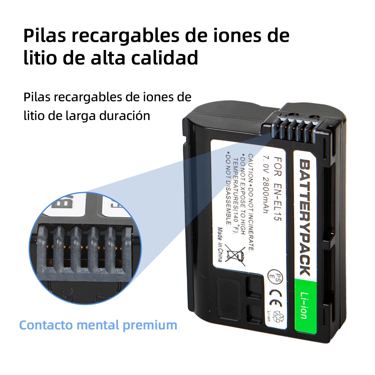 KWTOUL Batterie EN-EL15 / EL15a/EL15b Compatible Nikon Zf Z5 Z6 Z7 D850 D750... - 2800 MAh