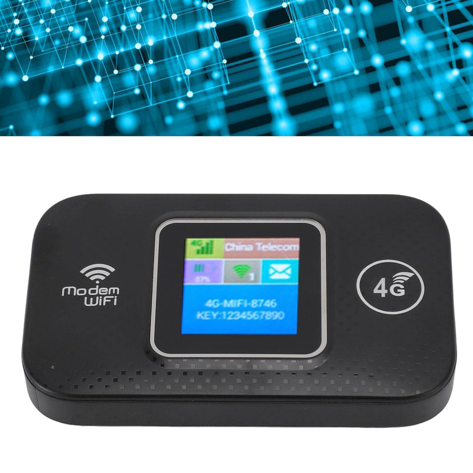 Asixxsix Hotspot WiFi Mobile 4G LTE, Modem Router WiFi Portatile 300Mbps con Slot per Scheda SIM, Supporto Hotspot da Viaggio Europa, Fino a 10 Utenti, Batteria a Lunga Durata 3000mAh, Nero