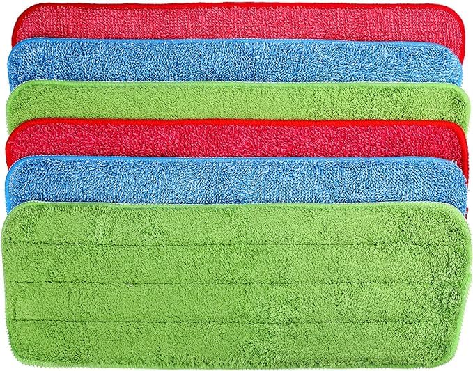 Surinka Mop Pad Microfiber Reusable and Washable Microfiber Spray Dust Cleaning Mop Head Cloth Pads Spray Mop Pad Cleaning Pad Cleaning Cloth Paste Mop Pads Refill (Pack of 6) (B0CZT443KG) Amazon Price History, Amazon Price Tracker