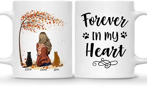 Miniatura 11 de Gossby Taza de café personalizada para mujer, regalo personalizado para mamá con diseño, nombre, raza, cumpleaños, día de la madre, regalo temático