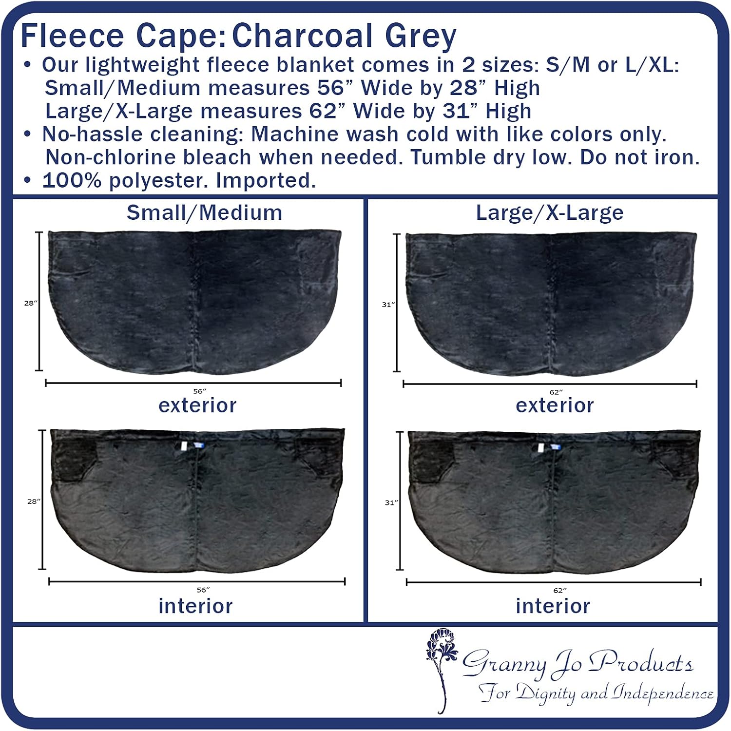 Granny Jo Products Fleece Cape - Image 3