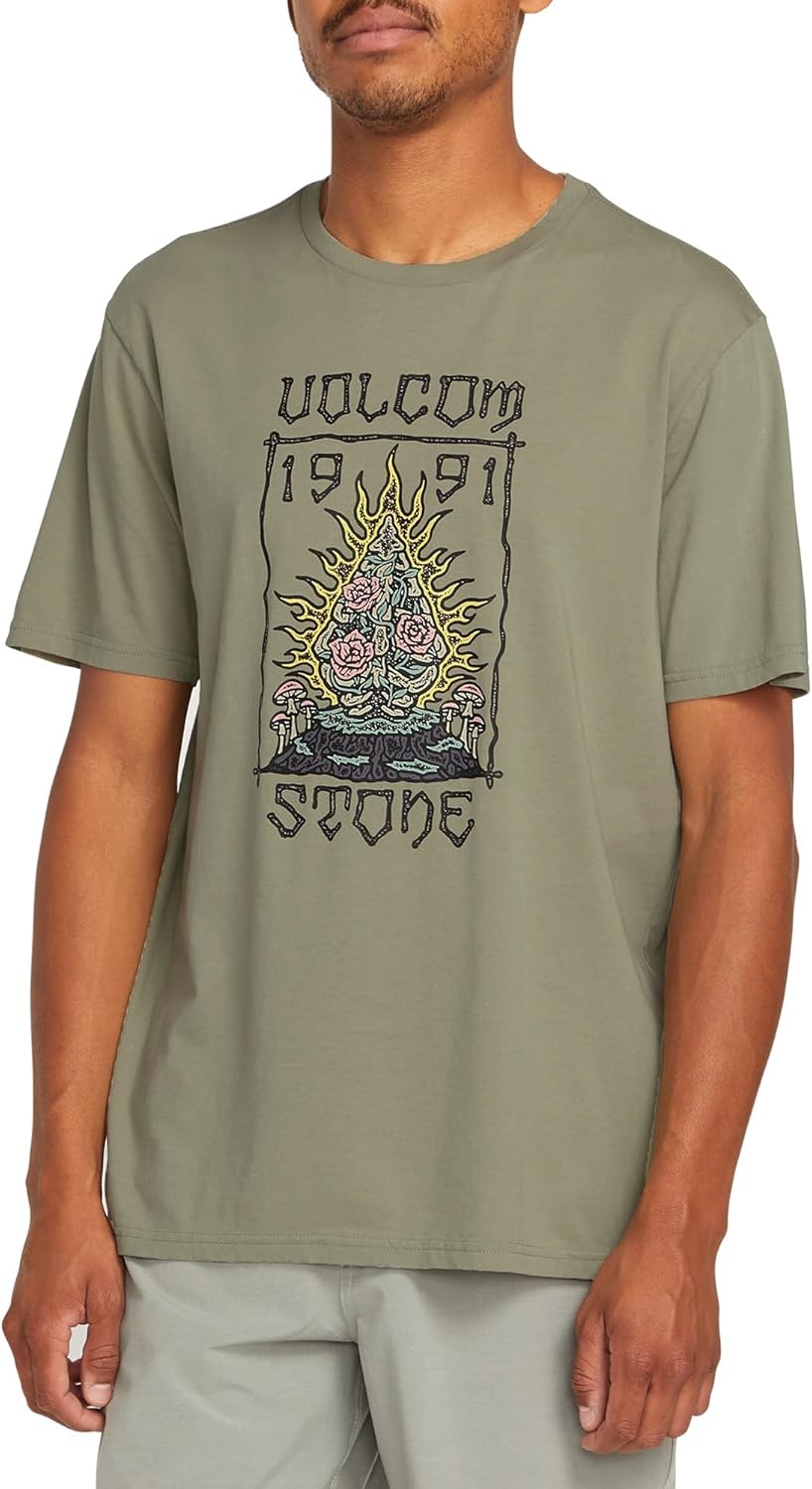 Volcom Men's Farm to Yarn Caged Stone Short Sleeve Tee