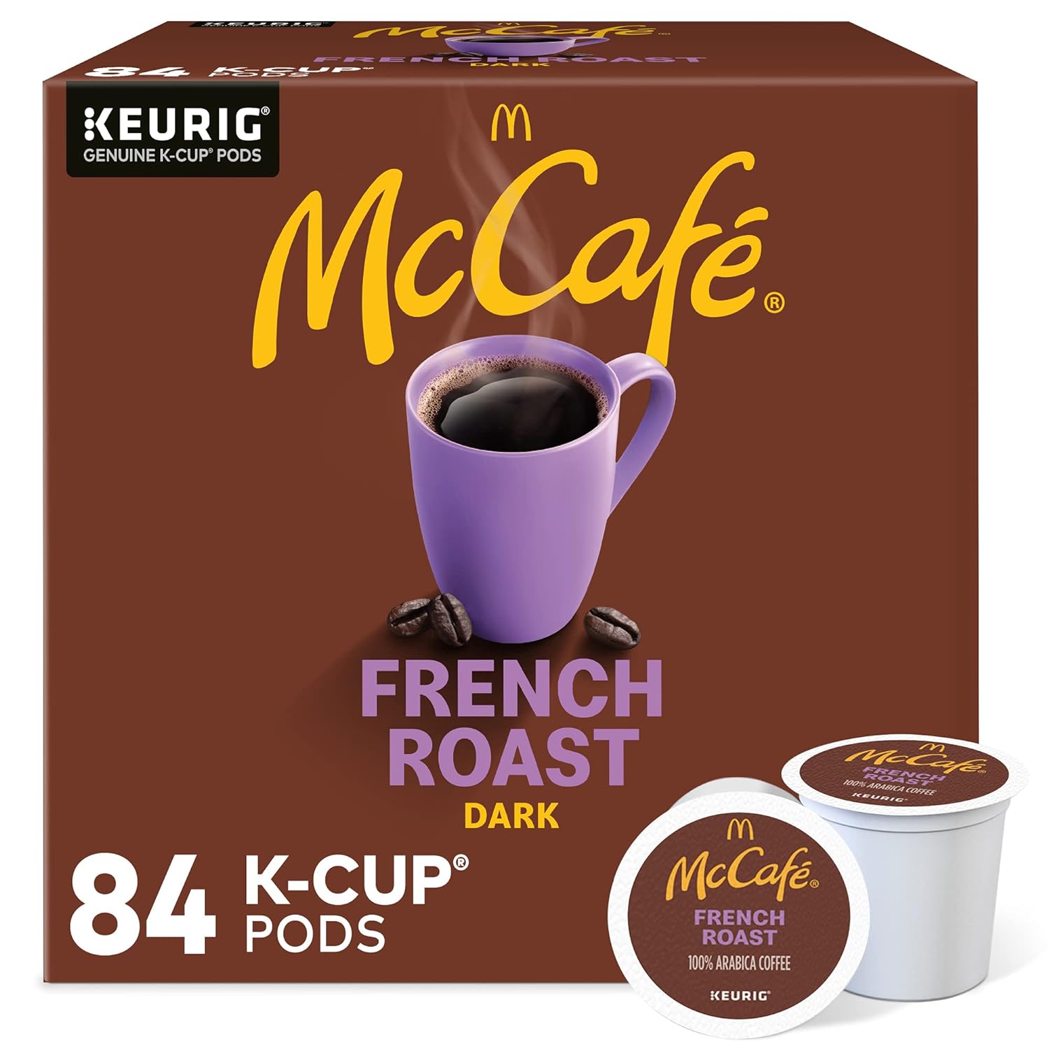 McCafe French Roast, Keurig Single Serve K-Cup Pods, Dark Roast Coffee Pods, 84 Count