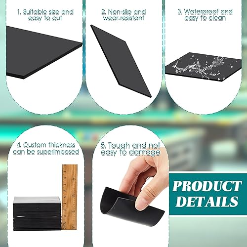 Miniatura 3 de Haull 50 unidades de cuñas para patas de mesa de billar de 3 pulgadas de diámetro, nivelador de mesa de billar, almohadillas para mesa de billar