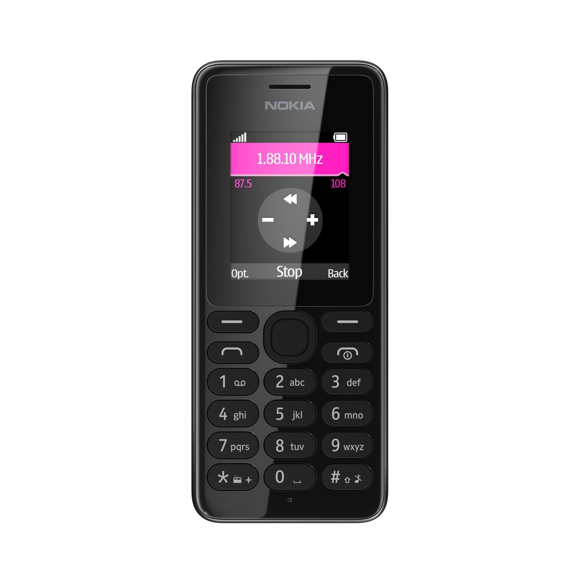 Nokia 108 UK Sim Free Mobile Phone - Black