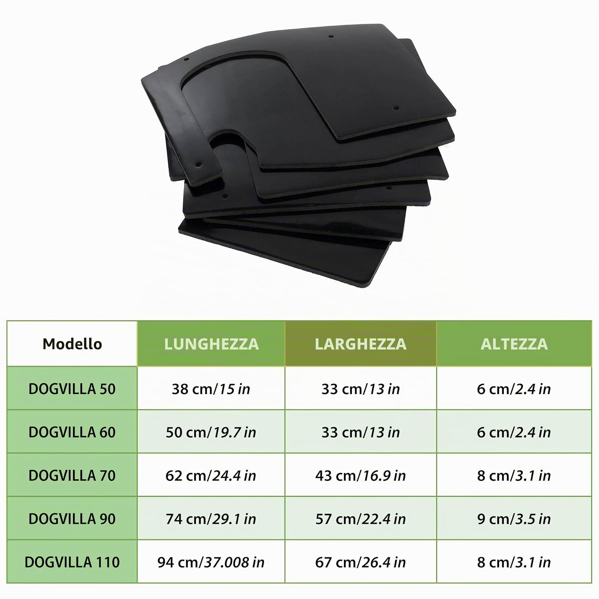 Ferplast Kit di 6 pannelli isolanti per cuccia cani modello DOGVILLA 50, Kit coibentazione cuccia cane casetta per cani, Pannelli isolamento termico, Facile installazione, 38 x 33 x h 6 cm