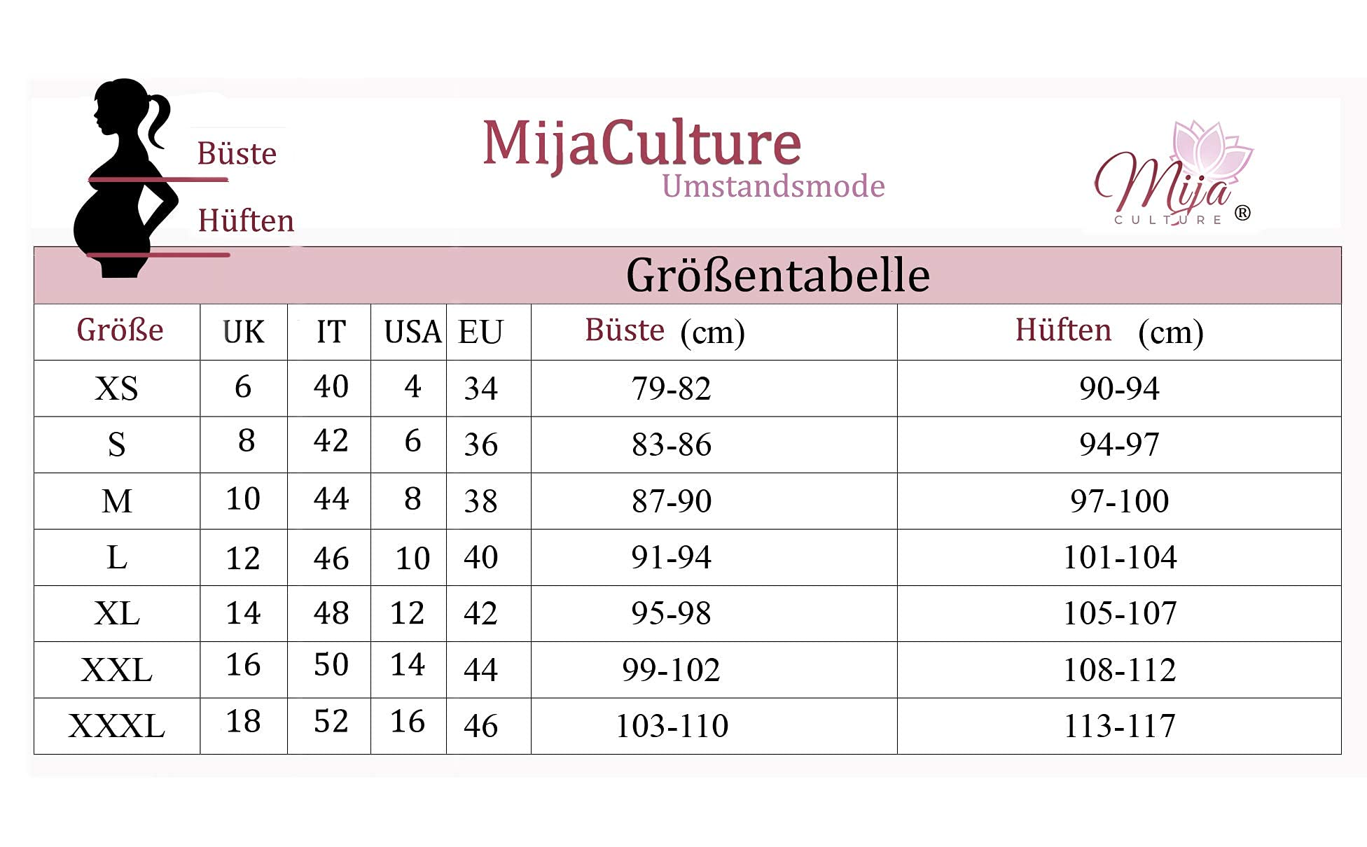 MijaCulture Lola M004 Short de grossesse avec bande ventrale pour l'été