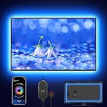 Mexllex LED TV Backlights for 43''-55'' TV with Remote App Control LED TV Backlight Color Changing RGB LED Strip USB Powered (APP Control+ Remote)