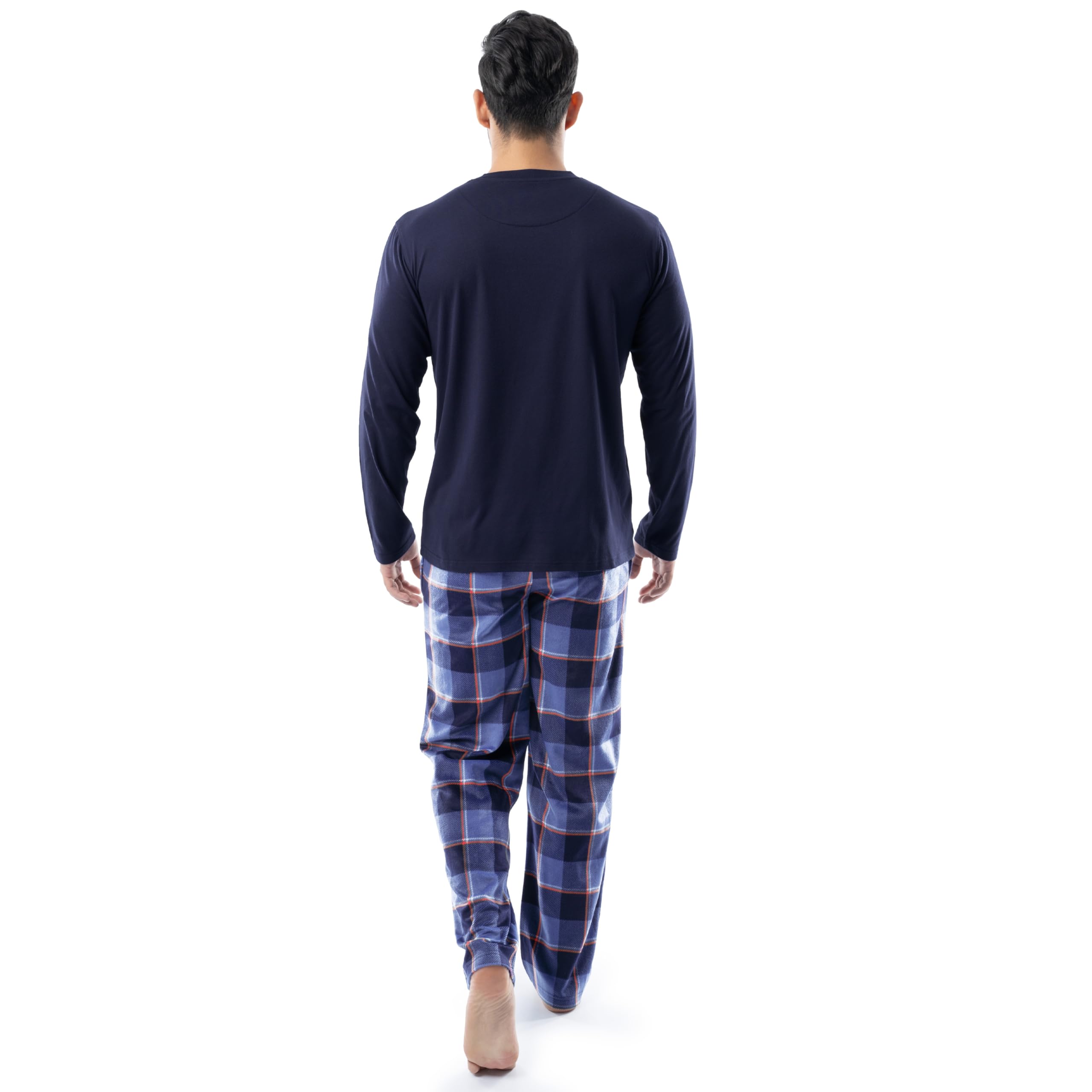 Izod Long Sleeve Jersey Top and Fleece Pants Sleep Pajama Set Juego de Pijama Hombre