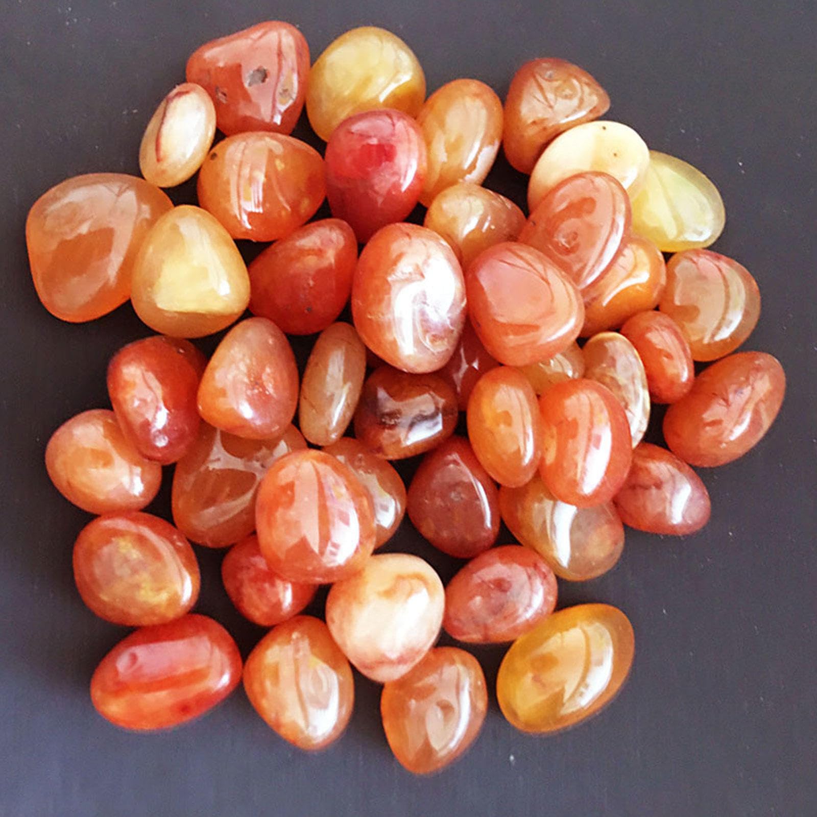 Juego de Piedras de Cristales Curativos de ágata Roja de 2,2 Libras y Cristales a Granel Caídos - Rocas Irregulares de 15 a 20 mm, Piedras Preciosas Naturales Pulidas