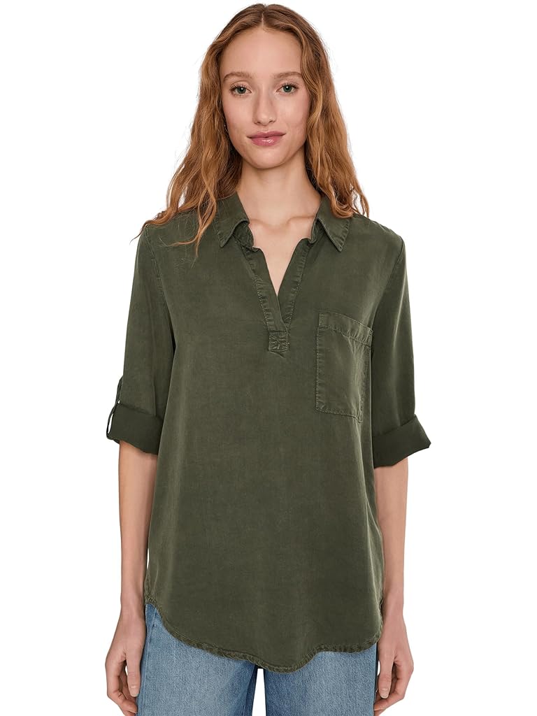 Green Mod-o-doc Roll Tab, Patch Pocket, Tunic