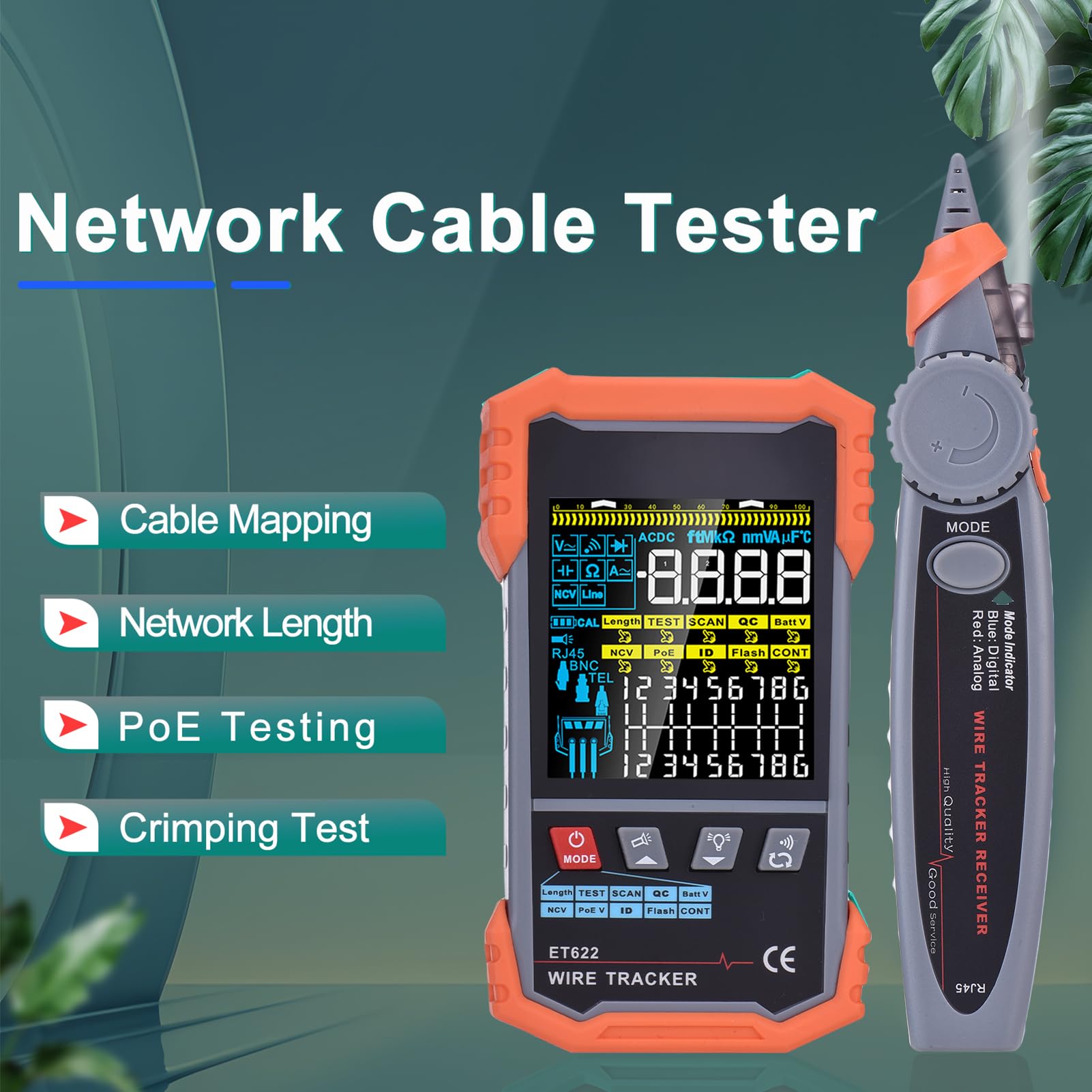 Generic Netzwerkkabel -Tester Digitaler -Spannungsdetektor für die Wartung der Netzwerkinstallation (Network Cable Tester)