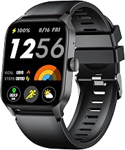 Women's Smart Watch Sport Smartwatch: Answer Call Waterproof 1.83 Inch HD Touch Screen Bracelet Fitness Tracker with Pedometer Sleep Monitor Heart Rate for Android iOS (Black)