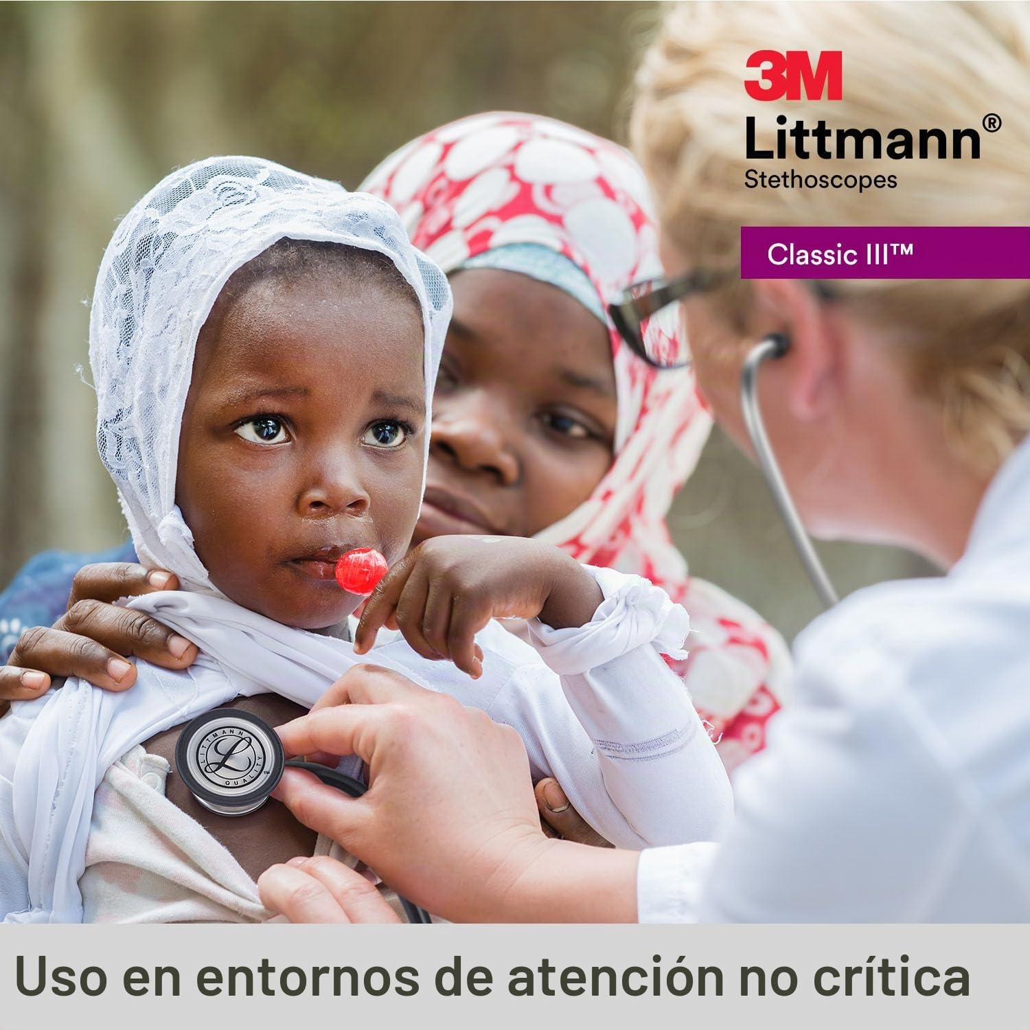 Fonendoscopio 3M™ Littmann® Classic III™ con grabado láser gratuito - Negro Negro mate 5803