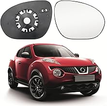 Replacement Mirror Glass for Nissan Juke 2010-2014, Aspheric Outer Mirror Glass, Adjustable Exterior Mirror, Reversing Lens (Right)