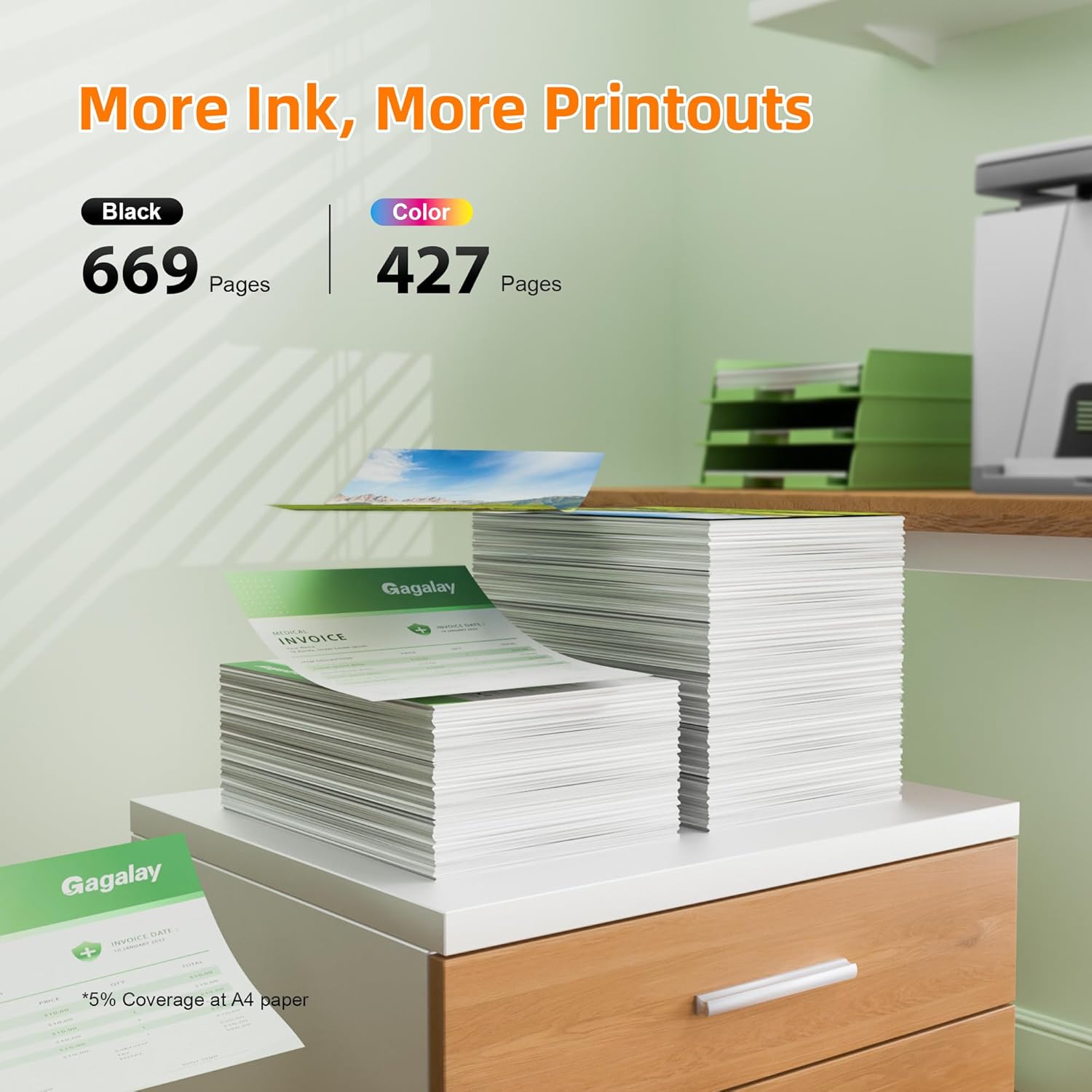 65XL Ink Cartridges Replacement for HP 65XL Ink Cartridge Combo Pack Work for HP DeskJet 3755 3772 3752 3700 2655 2622 2600 Envy 5000 5055 5052 2600 2652 Printer, 2 Pack (1 Black, 1 Color)