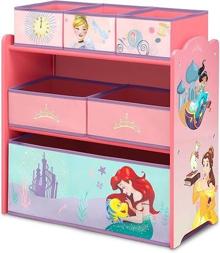 Miniatura 14 de Delta Children Design & Store Organizador de almacenamiento de juguetes de 6 compartimientos, Disney Princess