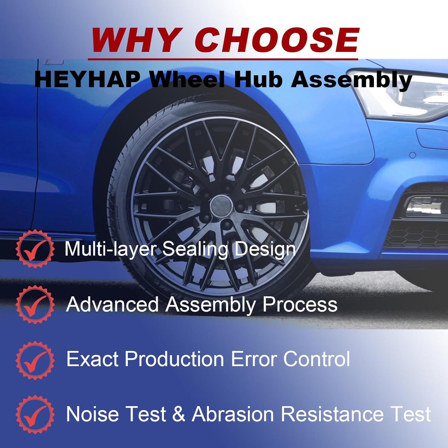 Pair 513294 Front Wheel Bearing and Hub Assembly Compatible with Nissan Altima 2007-2012, L4 2.5L & with 29 Splines, 5 Lugs - Image 6