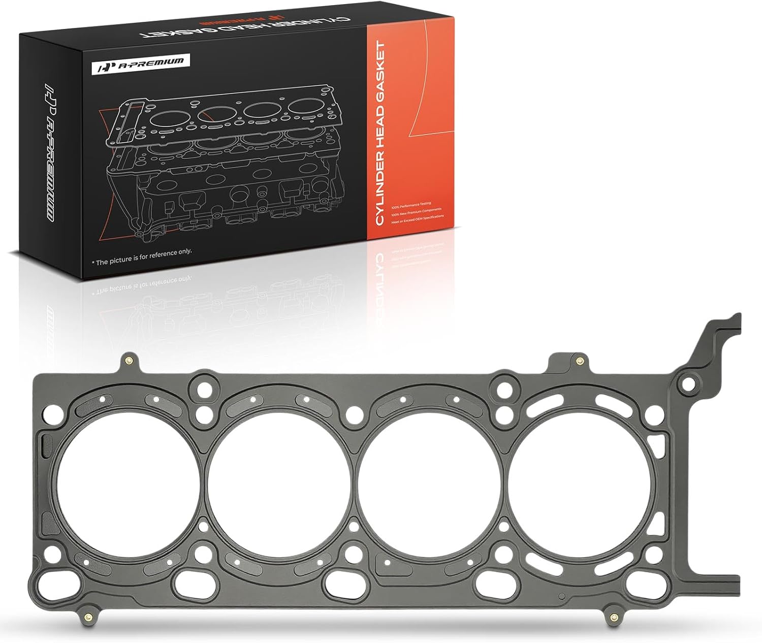 A-Premium V8 Left Engine Cylinder Head Gasket Compatible with BMW E53 Series X5 2002-2003 4.6L, E52 Series Z8 2003 4.8L, Driver Side, Multi-Layer Steel