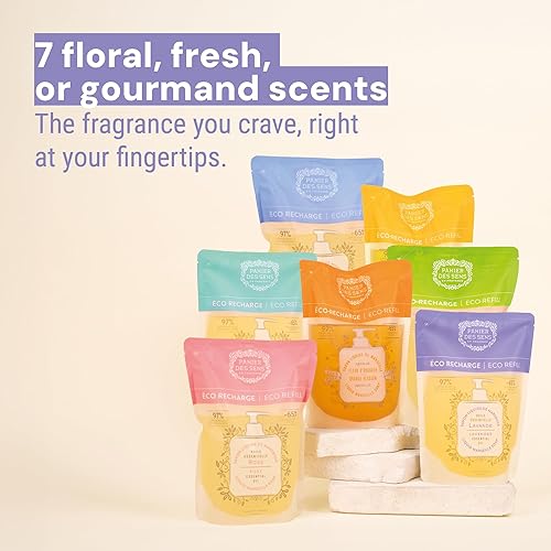 Miniatura 7 de Panier des Sens Repuesto de jabón líquido de manos de lavanda, jabón líquido de Marsella - Hecho en Francia 97% natural - 2 x 16.9 Floz16.9 fl oz