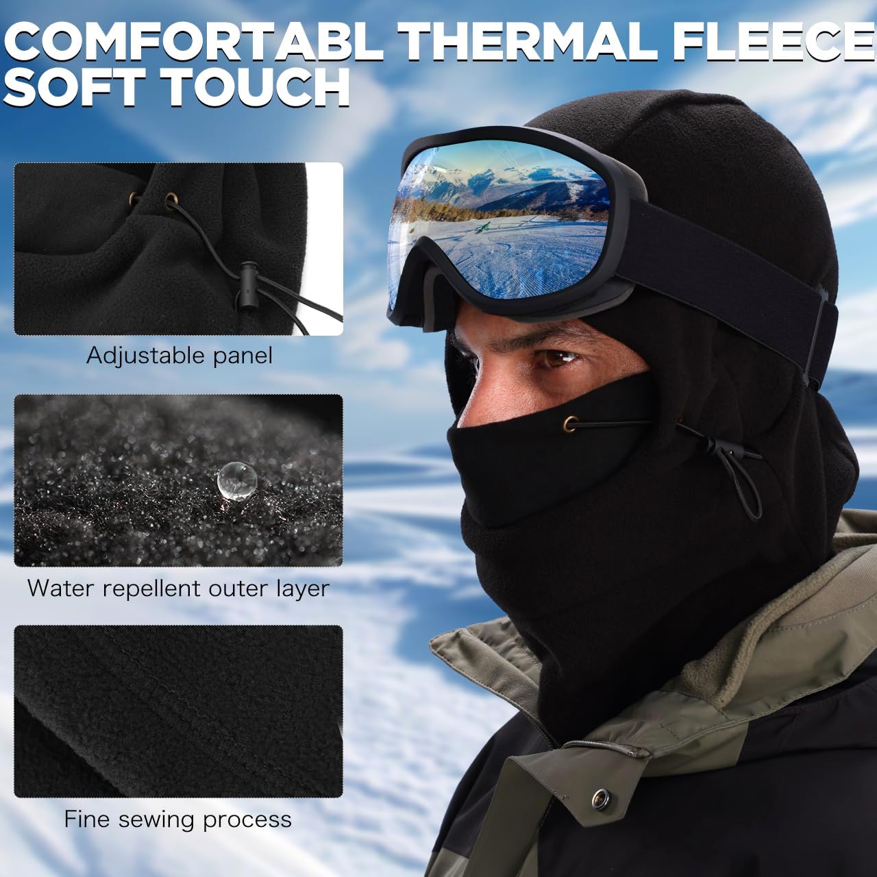 Winter Face Mask for Men Women,Balaclava Ski Mask for Cold Weather, Snowboarding Gear,Snowboard Mask