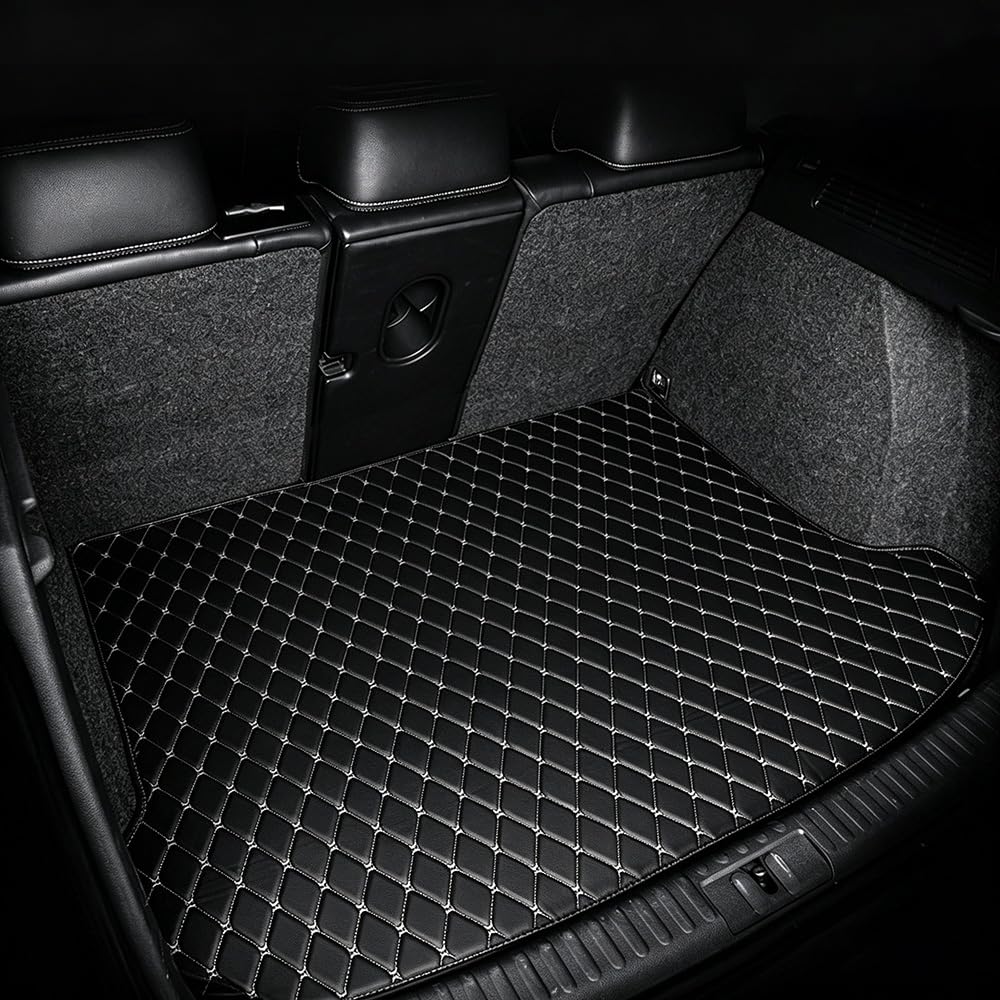 VAPORVERSE 1Pc Custom Trunk Mat for Chrysler Pacifica(Minivan) 2016-2021 Waterproof Non-Slip Cargo Liner All Weather Rear Boot Tray Protector,Black-Beige